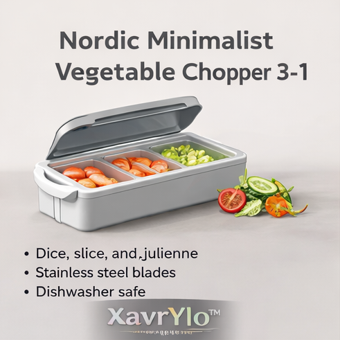 XavrYlo™ Nordic Minimalist Vegetable Chopper 3-in-1